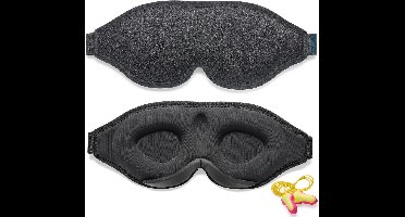 Eye Mask Sleep - Masque de nuit Femme & Homme - Extra Doux -Zwart
