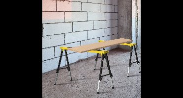 Zaagbok – Werkbok – Klapbok – Opklapbare Werktafel – Werksteiger – Verstelbare Hoogte – Robuuste Stalen Constructie – Draagkracht 100kg