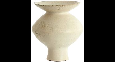 Light & Living Vaas Ajuda - Wit - 25,5x25,5x29cm - Keramiek - - Bloemenvaas - Woondecoratie - Decoratieve vaas voor woonkamer of slaapkamer
