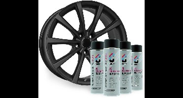 CROP Peel Paint Spray Velgenset ZWART MAT - 4x 500ml