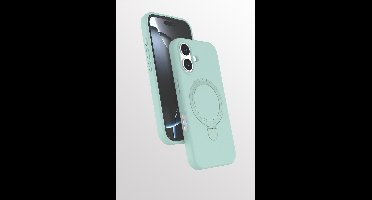 Hoesje Geschikt voor iPhone 16 Plus hoesje zacht siliconen Mint Groen - Liquid Backcover ring hoesje Geschikt voor Magsafe