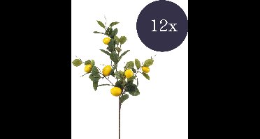 Emerald - Kunsttak Citroen 95cm - Set van 12 - Kunstplant voor binnen