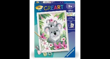 CreArt Kids 18x24cm Moederkoala en baby, Schilderen op nummer-set, vanaf 9 jaar, 25833, Ravensburger