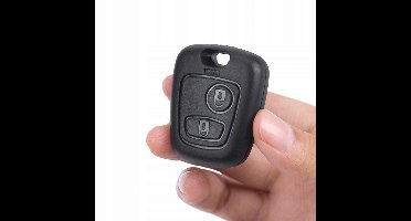 Universeel - Sleutelbehuizing (2 Knoppen) - Zwart - Voor Peugeot 206, 307 & Citroën C2, C3, C4 - Vervanging