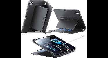 ESR Hoes Geschikt voor iPad Pro 11 (2024/2025) - Flip Magnetic Book Case - Beschermhoes met Multi-Angle Standaard - Sleep/Wake - Pen Houder - Zwart