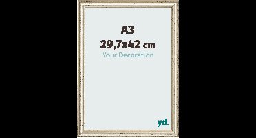 Your Decoration - Fotolijst A3 29,7x42 cm - MDF - Metaalglans - Lazio