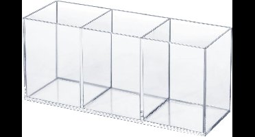 Bestekhouder voor pennen - 1 stuk - Transparant - Potloodhouder - Markerhouder - Papercliphouder - Transparant plastic bestekrek - Perfect voor opbergen op kantoor/slaapkamer en in de badkamer