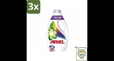 3 x Ariel - Vloeibaar Wasmiddel - Color - 30 Wasbeurten - 1350 ml - Grootverpakking - Kleurbehoud - Vlekverwijdering - Vloeibaar Wasmiddel - Wasmiddel Voor Gekleurde Kleding - Wasmiddel Voor Vlekken