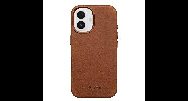 Accezz Hoesje - Geschikt voor iPhone 16 - Vintage Leather geschikt voor MagSafe Backcover - Tabacco Cognac