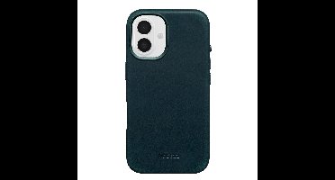 Accezz Hoesje - Geschikt voor iPhone 16 - Vintage Leather geschikt voor MagSafe Backcover - Smokey Green