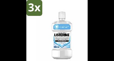 Listerine – Mondwater – Advanced White – Mild – 500 ml - Bulkverpakking - 3 stuks