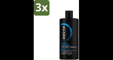 SYOSS - Volume 440 ml - Shampoo - Voor Volumeboost - 440ml - Bulkverpakking - 3 stuks