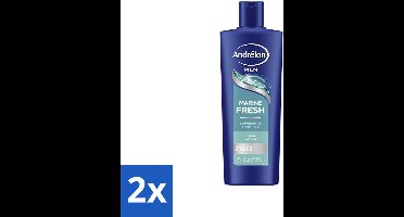 Andrélon – Shampoo – Marine Fresh Men – 400 ml - Voordeelverpakking - 2 stuks