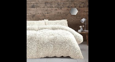 Goodivery® - Fluffy Dekbedovertrek - Knuffelige hoogpolige imitatiebont tweepersoons dekbedovertrekset met kussenslopen - crème