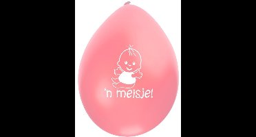 Geboorteballon hoera een meisje -Ballonnen