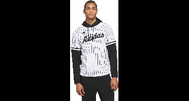 adidas Performance adidas Dugout Pinstripe Shirt met Capuchon - Heren - Wit