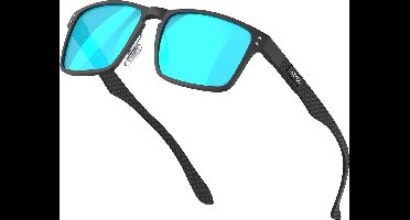 ATTCL Classic Polarized Men's Sunglasses Rectangular Metal Frame Carbon Fiber UV400 CAT 3