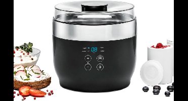 RVV® Yoghurtmaker - Yoghurtmakers - Zwart - ‎20cm x 20cm x 19cm