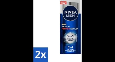 NIVEA MEN - Anti-Age 2in1 Power - Gezichtsserum - 30 ml - Voordeelverpakking - 2 stuks