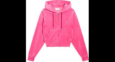 Juicy Couture Juicy Couture Iccle Diamante Oversized Cropped Hoodie ROZE - Maat XS