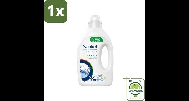 1 x Neutral Vloeibaar Wasmiddel Kleur 20 Wasbeurten 1 liter - Wasmiddel - Vloeibaar Wasmiddel - Kleurwas - Parfumvrij - Hypoallergeen
