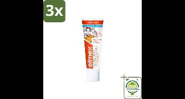 3 x Elmex Gel-Tandpasta Peuter (0-5 Jaar) 75 ml - Grootverpakking - Tandpasta Voor Peuters - Anti Cariës - Fluoride Tandpasta - Elmex Peuter - Tandverzorging Kinderen