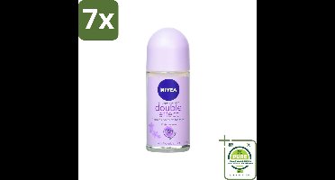 7 x Nivea - Double Effect - Deodorant Roller - 48 Uur Lang Werkend - 50 ml - Grootverpakking - NIVEA Deodorant - Anti-transpirant - 48 Uur Bescherming - Oksel Deodorant - Alcoholvrij Deodorant