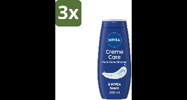 NIVEA Douchecrème Care 250 ml - Bulkverpakking - 3 stuks