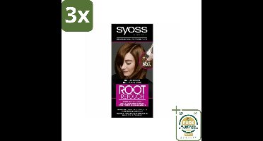 3 x Syoss - Haarverf - Uitgroeiset - R2 Goud Bruin - 1 Haarkleuring - Grootverpakking - Uitgroeiset - Haarverf - Haarverf R2 Goudbruin - Permanent Haarverf - Haarverf Ansatz
