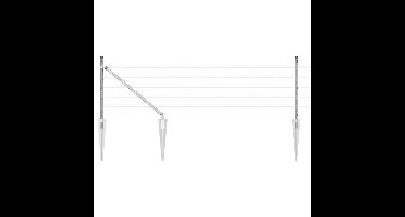 vidaXL - Hekpaal. - Zilverkleurig