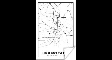Poster België – Hoogstraten – Stadskaart – Kaart – Zwart Wit – Plattegrond - 20x30 cm
