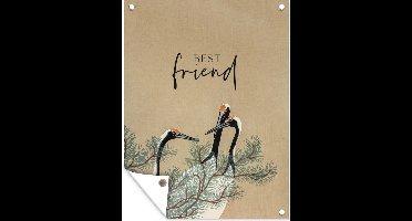 Tuin decoratie Best friends - Vriendschap - Quotes - Spreuken - Best friend - 30x40 cm - Tuindoek