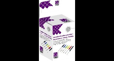 TRU COMPONENTS Assortiment laboratoriumconnectoren Stekker, recht Stift-Ø: 4 mm Zwart, Rood, Blauw, Geel, Groen 10 onde