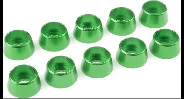 Team Corally - Aluminium sluitring - voor M5 Cilinderkopschroeven - BD=12mm - Groen - 10 st
