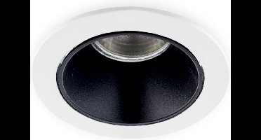 Groenovatie Inbouwspot Rond - Kantelbaar- Ø85mm - Wit - Zwart