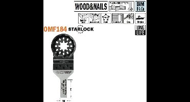 CMT - Multitoolzaagblad voor hout met spijkers, 10mm - Zaagblad - Zagen - Hout - 5 Stuk(s)