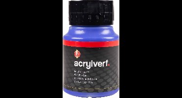Acrylverf – Blauwe Verf – Acrylaatverf – Acrylic paint – Hobbyverf – Knutselen en Verven – Sneldrogend – Ultramarine Blue (#42) – Blauw – Semi Dekkend – Creall Studio – 500 ml