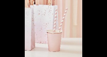 Papier Roze Strepen - 20 stuks