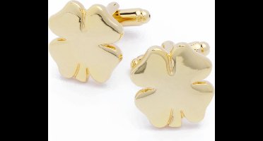 Manchetknopen - Klavertje Vier Iers Goudkleurig