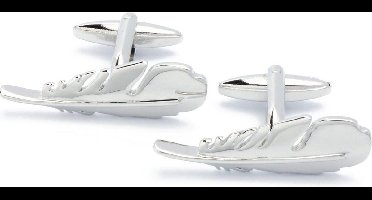 Manchetknopen - Veer Veren Zilverkleurig