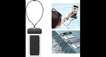 Baseus Universeel Waterdicht hoesje voor smartphones - zwart