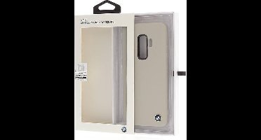 Beige hoesje BMW - Backcover - Soft Touch - Leer - Galaxy S9 Plus - BMW Edition