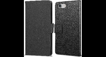 Just in Case Wallet Case hoesje geschikt voor iPhone SE 2020 en iPhone SE 2022 - zwart