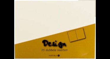 Papyrus Dubbele Kaart 10,5 X 14,8 Cm Papier Ivoorwit 15 Stuks