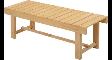 Massief houten tuinbank - Tuinzitje - Balkonzitje - 2 persoons - Massief dennenhout - Natuur