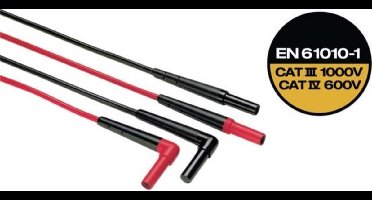 Fluke TL224 Veiligheidsmeetsnoerenset Banaanstekker 4 mm Banaanstekker 4 mm 1.50 m Zwart, Rood 1 stuk(s)