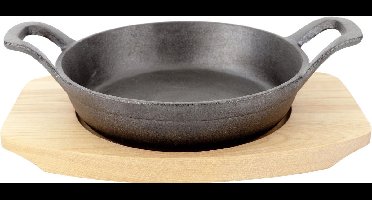 Cosy&Trendy Gietijzer Gratinschaal Op Plank - Ø 15,5 cm