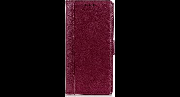 Shop4 - Samsung Galaxy A21s Hoesje - Wallet Case Grain Rood