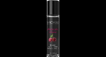 Wicked - Aqua glijmiddel kersen smaak 30 ml  - 30ml