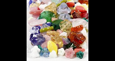 Glazen Kralen - Bloemvormige Glaskralen - Diverse Kleuren - Voor DIY Sieraden, Kettingen en Armbanden - Diameter 6-17 mm - Gatgrootte 0,5-1,5 mm - Gewicht 350 g